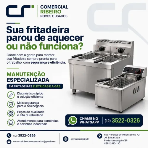 Manutenção de Fritadeiras Industriais Elétricas ou a Gás
