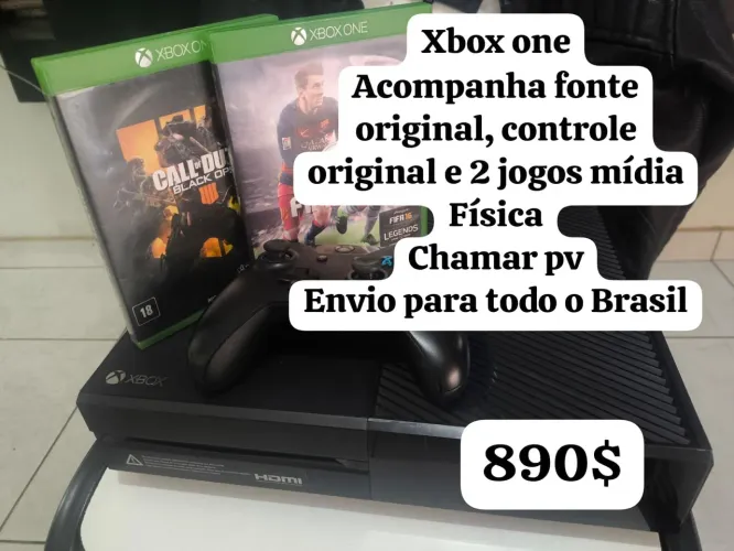Xbox one+ controle originai+ jogos