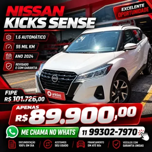 Nissan Kicks Sense 1.6 16V Flex AUT 2024