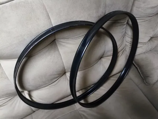 Par de Aros 22' Pretos em Metal Ludwig