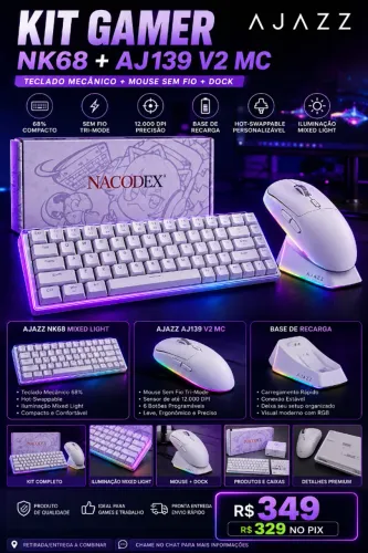 AJAZZ NK68 + AJ139 V2 MC | Kit Gamer Completo