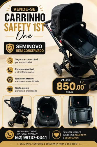Carrinho de bebê  e bebê conforto 