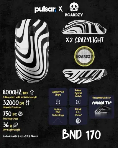 Mouse Pulsar Crazylight Boardzy