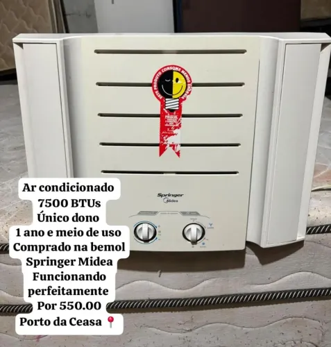 Ar condicionado de Janela 7500 BTUs Spriger midea Funcionando perfeitamente