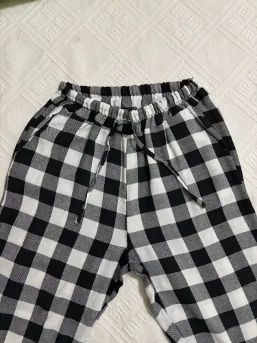calça xadrez feminina 