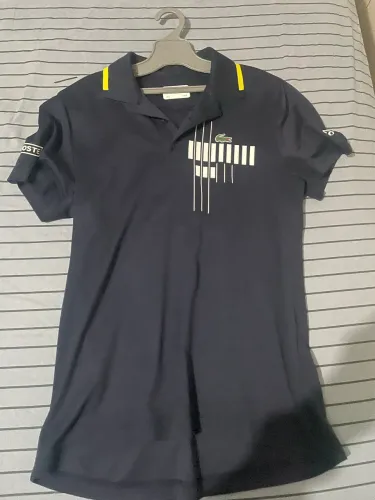 Polo lacoste djokovic P azul marinho original 