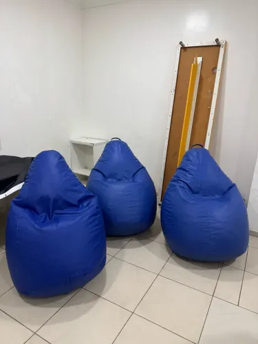 Puff Pera Azul Royal