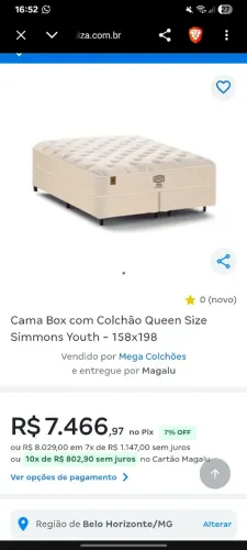 Colchão Queen usado