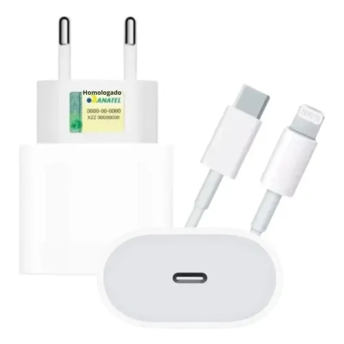 Apple Carregador Turbo 20w + Cabo Lightning