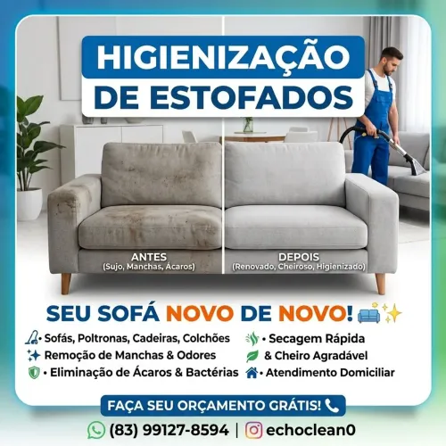 Limpeza de sofá / estofados
