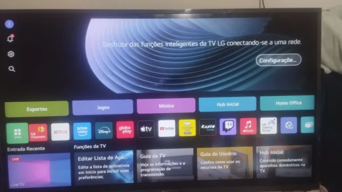 Tv LG  43 polegadas smart  imagem incrível e som de alta qualidade 