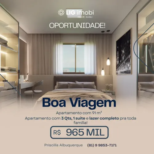 Oportunidade para venda em Boa Viagem | 3 Qts com suíte e lazer completo, muito bem locali