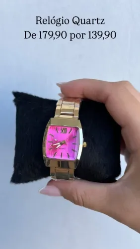 Relógio Quartz dourado