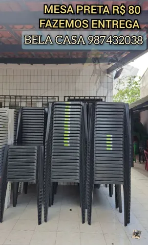 MESA PRETA DMDM PLASTICO ENTREGO HOJE