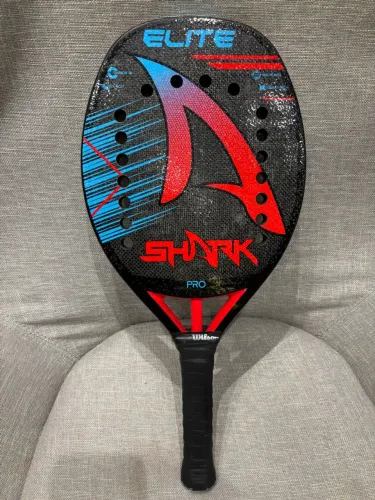 Raquete Beach Tennis Shark Elite Pro Carbono 3K - Seminova