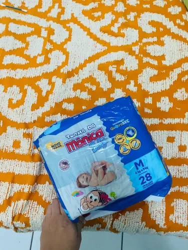 Fraldas da turma da Mônica baby tamanho M
