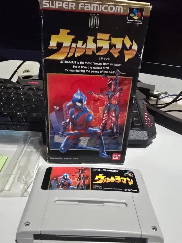 Ultraman Super Famicom CIB Original Japonês