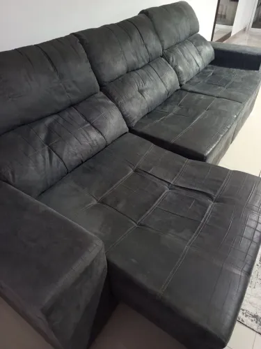 Sofá retrátil cinza chumbo 3,20 mt