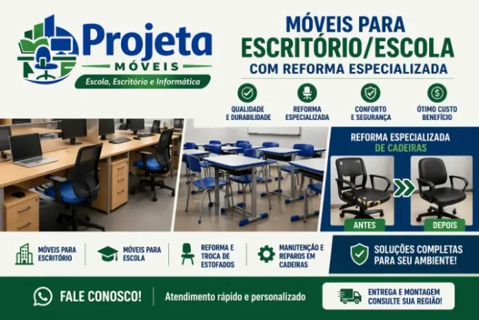 Móveis para Escritório/Escola com Reforma Especializada