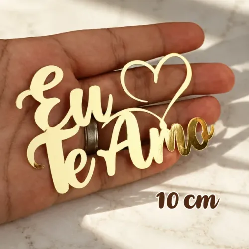 Kit apliques para Lembrancinhas e Topo de Bolo /Dia dos Namorados /Papel Lamicote Dourado