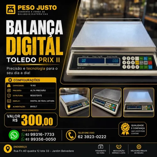 Balança Toledo Prix ll somente a energia 15 kg