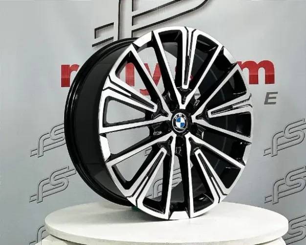 Jogo de Roda Bmw X-1 Preto Diamantada 5x112 - 20x8 Offset 46