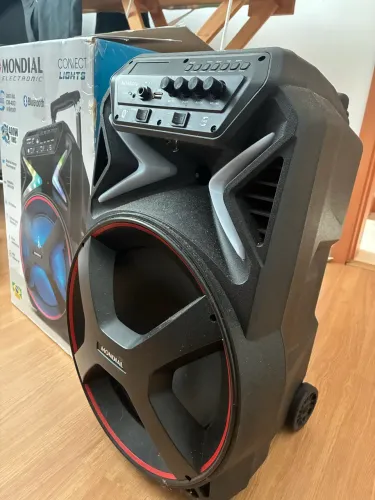 Caixa de Som Mondial Connect Lights CM-400 - 400W RMS - Bluetooth - Excelente Estado