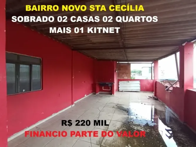 Vendo Prédio 02 Casas 02 Quartos + Kitnet Bairro Novo Santa Cecília Barreiro