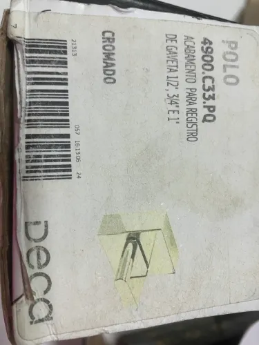 ACABAMENTO DE REGISTRO DECA POLO ORIGINAL