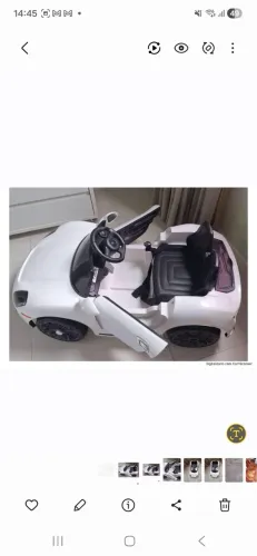 Carrinho Elétrico BMW Infantil Branco + Controle + Carregador
