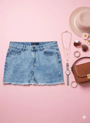 Saia jeans tamanho 44