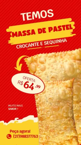 Massa de pastel de feira 