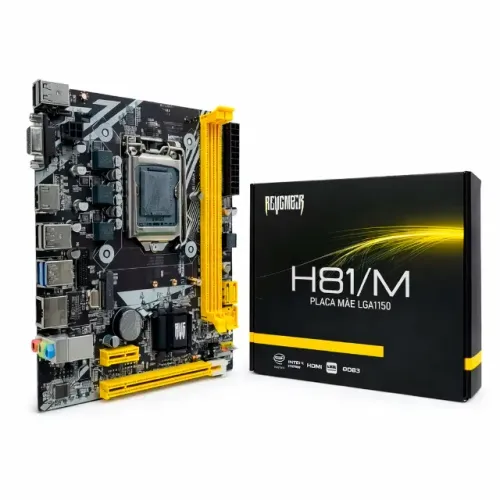 Placa Mãe Revenger H81/M G-H81/M  LGA1150 DDR3 M.2 NVME NGFF USB 3.0 GIGA LAN Micro-ATX In
