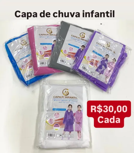 capa de chuva infantil