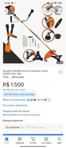 Roçadeira nova 
