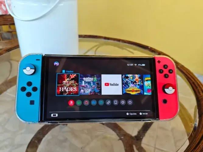 Nintendo Switch OLED Desbloqueado + Case + Acessórios | Excelente Estado