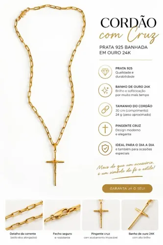 LINDO CORDAO DE PRATA BANHADO A OURO