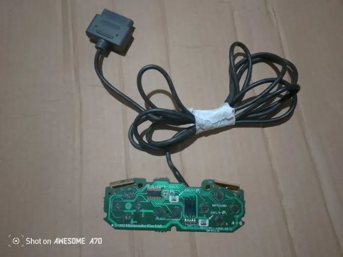 Raridade! Placa PCB Controle SNES  Original Gradiente/Playtronic (1992) c/ Cabo<br>