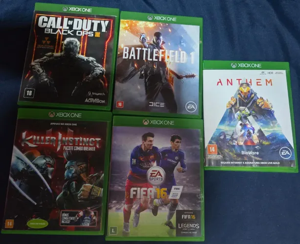 5 JOGOS X BOX ONE TODOS POR 200 REAIS