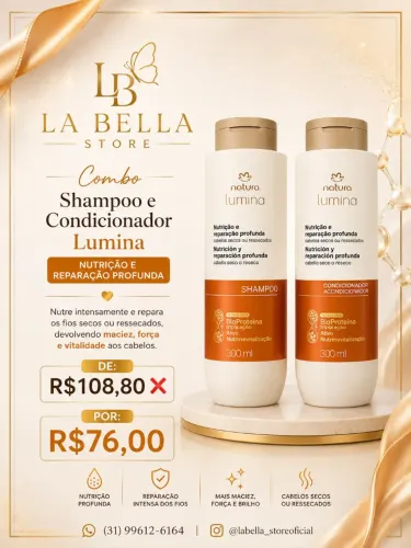 Combo Natura Lumina Nutrição e Reparação Profunda