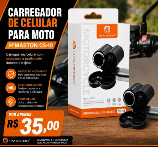 Carregador de Celular para Moto H'Maston CS-10