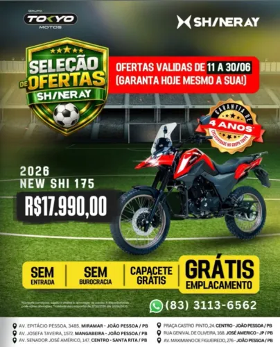 SHINERAY NEW SHI 175 2026 Carburada - Sem Entrada em até 48x - 24x Nos Cartões