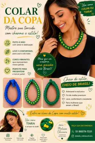 2 em 1 colar mas também pode ser uma tiara 