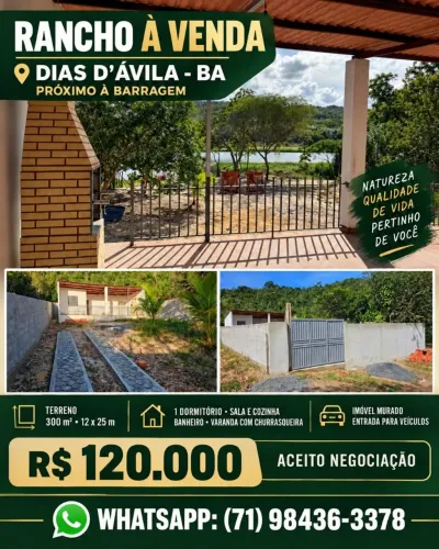 Vendo rancho em nova dias D'Ávila  