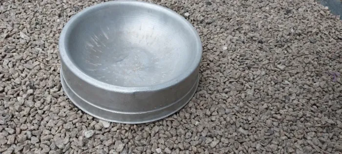 Comedouro bebedouro tijela cão cahorro de alumínio pesado polido 15 cada