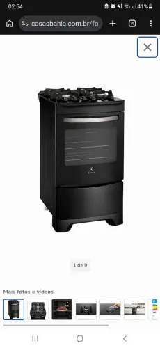 Fogão Electrolux 4 Bocas 52LPV com Mesa de Vidro e Acendimento Automático Bivolt - Preto