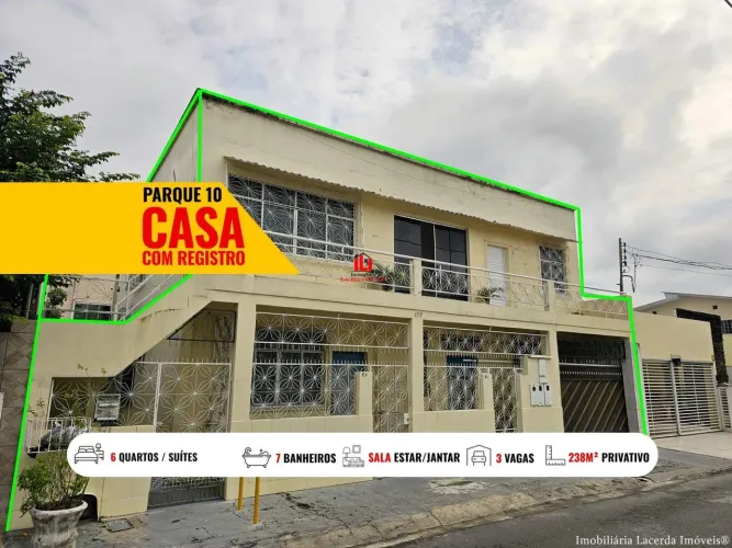 Casa no Parque Dez , são 6 apartamento individualizados, gera uma boa renda mês