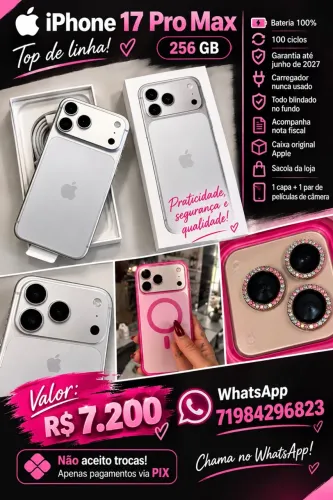 17 pro Max 256 gb leia :