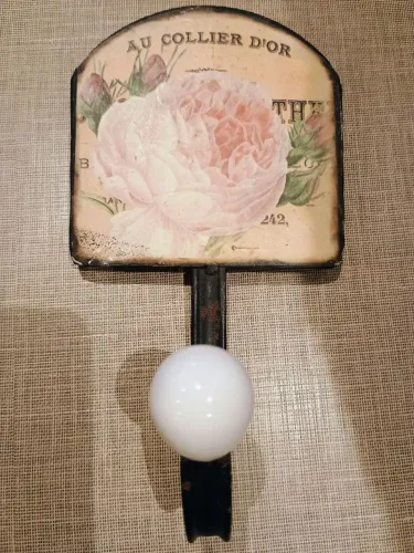 gancho de parede floral