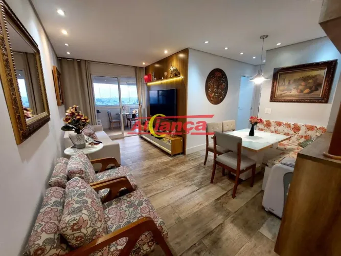 Lindo Apartamento à Venda no Gopouva com 82m² , 2 vagas e lazer completo.